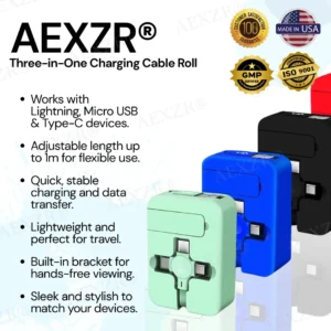 AEXZR® Three-in-One Charging Cable Roll