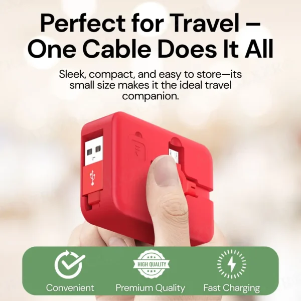 AEXZR® Three-in-One Charging Cable Roll